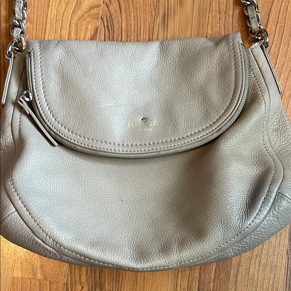 Kate Spade Taupe Leather Shoulder Bag - Picture 1 of 13